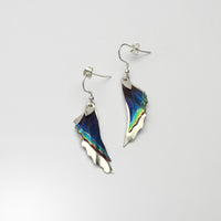 Earrings - Niobium & silver hook earrings by Brian Eburah