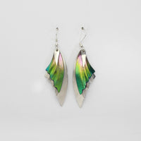 Silver and niobium earrings by Brian Eburah
