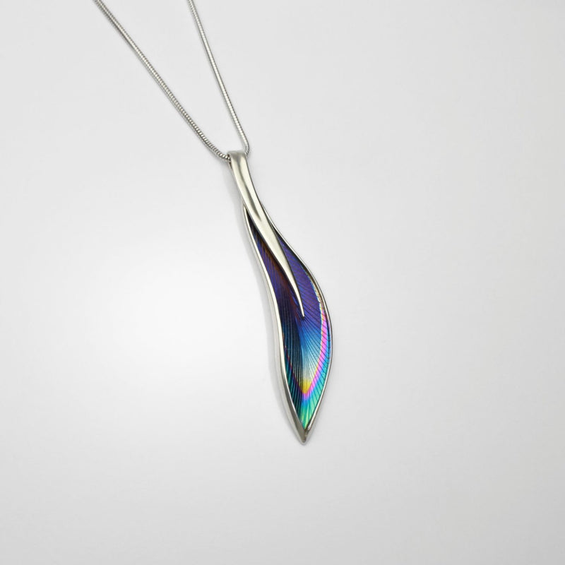 Pendant - Niobium & silver pendant by Brian Eburah