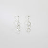 3 irregular link silver hook earrings by Bea Jareno