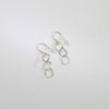 3 irregular link silver hook earrings by Bea Jareno