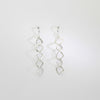 5 irregular link silver hook earrings by Bea Jareno