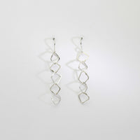 5 irregular link silver hook earrings by Bea Jareno