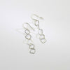 5 irregular link silver hook earrings by Bea Jareno