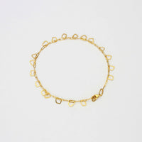 Fine bracelet with irregular links all around 24kt gold plated by Bea Jareno