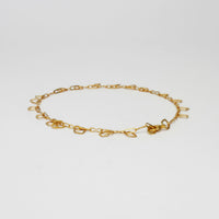 Fine bracelet with irregular links all around 24kt gold plated by Bea Jareno