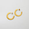 Large silver 24kt gold plated hoops by Bea Jareno