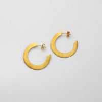 Large silver 24kt gold plated hoops by Bea Jareno