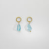 Blue topaz silver gold plated earrings by Bea Jareno