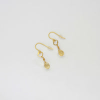 Fine hook earrings with citrines silver 24kt gold plated by Bea Jareno