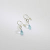 Blue topaz silver hook earrings by Bea Jareno