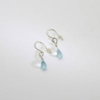 Blue topaz silver hook earrings by Bea Jareno