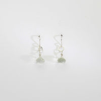 Green amethyst silver hook earrings by Bea Jareno