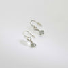 Green amethyst silver hook earrings by Bea Jareno