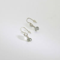 Green amethyst silver hook earrings by Bea Jareno