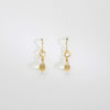 Citrine silver 24kt gold plated hook earrings by Bea Jareno