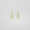 2 irregular links silver 24kt gold plated earrings by Bea Jareno