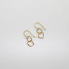 2 irregular links silver 24kt gold plated earrings by Bea Jareno