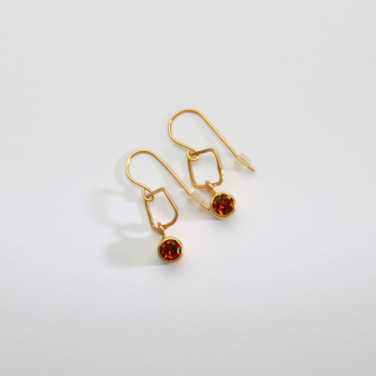 Madeira citrine silver gold plated earrings by Bea Jareno