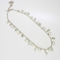 Green amethyst kinetic silver necklace by Bea Jareno