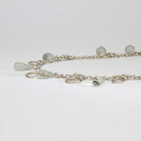 Green amethyst kinetic silver necklace by Bea Jareno