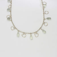 Green amethyst kinetic silver necklace by Bea Jareno