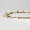 Green amethyst kinetic silver 24kt gold plated necklace by Bea Jareno