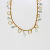 Green amethyst kinetic silver 24kt gold plated necklace by Bea Jareno