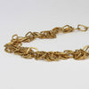 Irregular link silver 18kt gold plated necklace with central faceted gold citrine by Bea Jareno