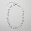 Silver irregular link necklace with T-bar clasp by Bea Jareno