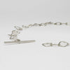 Silver irregular link necklace with T-bar clasp by Bea Jareno