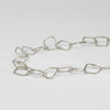 Silver irregular link necklace with T-bar clasp by Bea Jareno