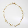Irregular links bar necklace with rose cut amethsyt by Bea Jareno