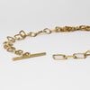 Irregular links bar necklace with rose cut amethsyt by Bea Jareno