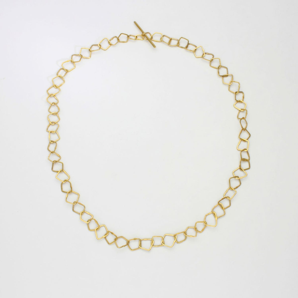 Irregular links silver 24kt gold plated necklace by Bea Jareno