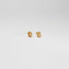 Organic silver 24kt gold plated stud earrings by Bea Jareno