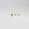 Organic silver 24kt gold plated stud earrings by Bea Jareno