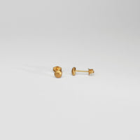Organic silver 24kt gold plated stud earrings by Bea Jareno