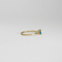 Delicate single blue topaz ring by Bea Jareno