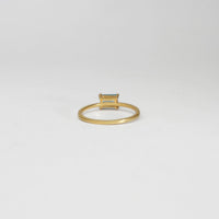 Delicate single blue topaz ring by Bea Jareno