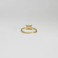 Delicate single white topaz ring by Bea Jareno
