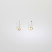Tiny silver & gold plated hook earrings by Bea Jareno