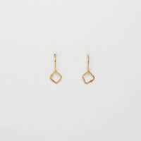 Silver 24kt hook earrings by Bea Jareno