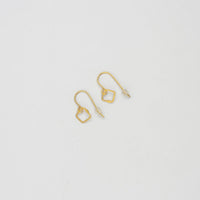 Silver 24kt hook earrings by Bea Jareno