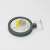 Brooch - Yellow beading on couched cord by Beatrice Mayfield