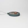 Necklace - small beading on cotton with stem stitch & seeding by Beatrice Mayfield
