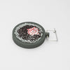 Brooch - Sequins & French knots on cotton by Beatrice Mayfield