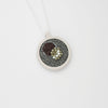 Necklace - small beading on cotton with French knots by Beatrice Mayfield