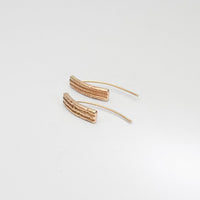 9ct gold sandbar earrings by Blae Maddrell