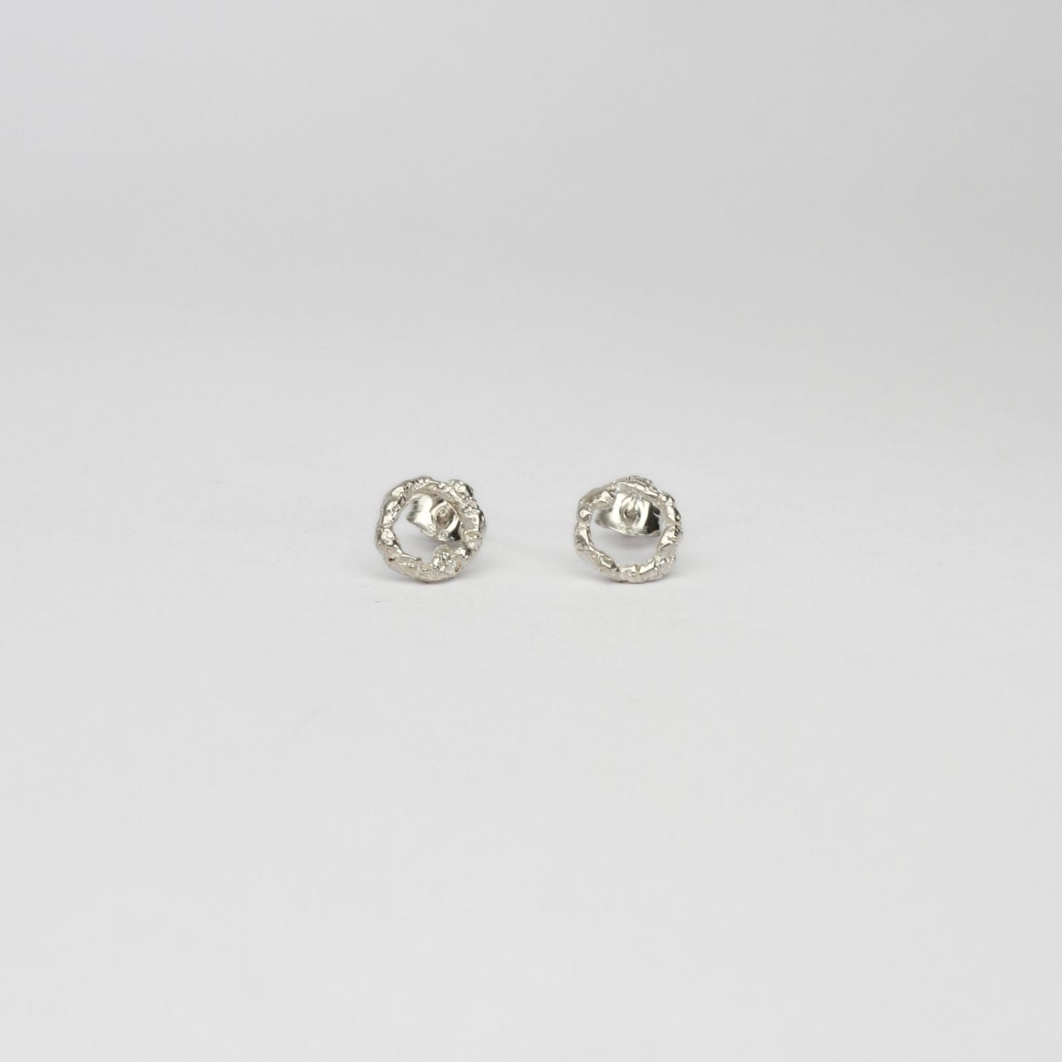 Silver coral studs by Blae Maddrell